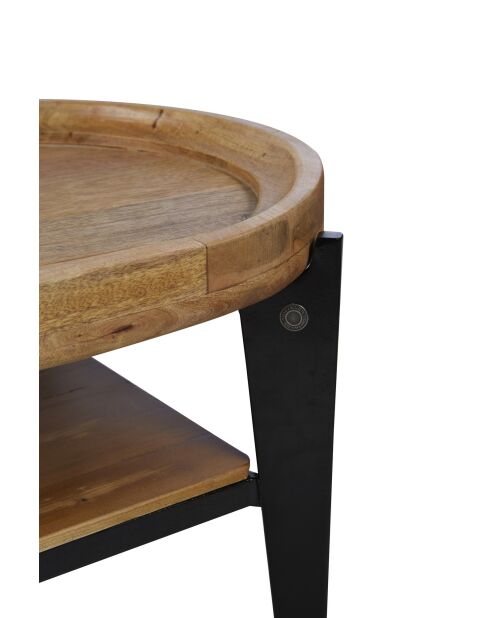 Tavolino da caffè Sit - Taylor naturale, gambe nere - 120x50x40cm