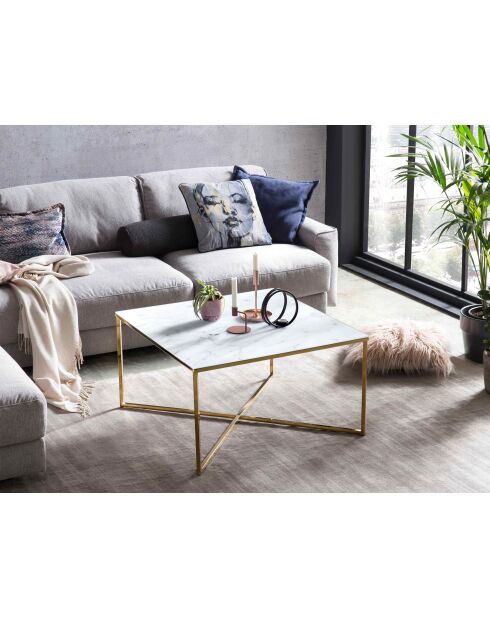 Fever - Mesita blanca - 80x80x45 cm