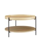 Fever - Mesita de roble natural - D.69 cm