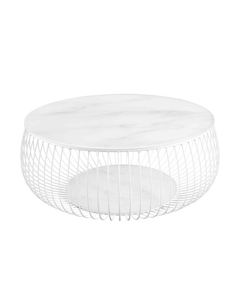 Fever - Mesita blanca - D.86 cm