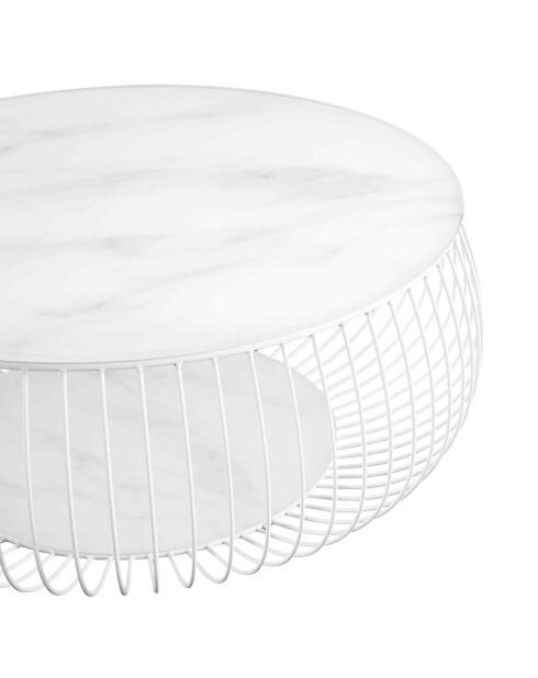 Fever - Mesita blanca - D.86 cm