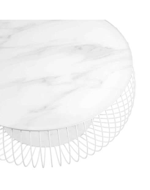 Fever - Mesita blanca - D.86 cm