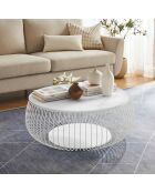 Fever - Mesita blanca - D.86 cm