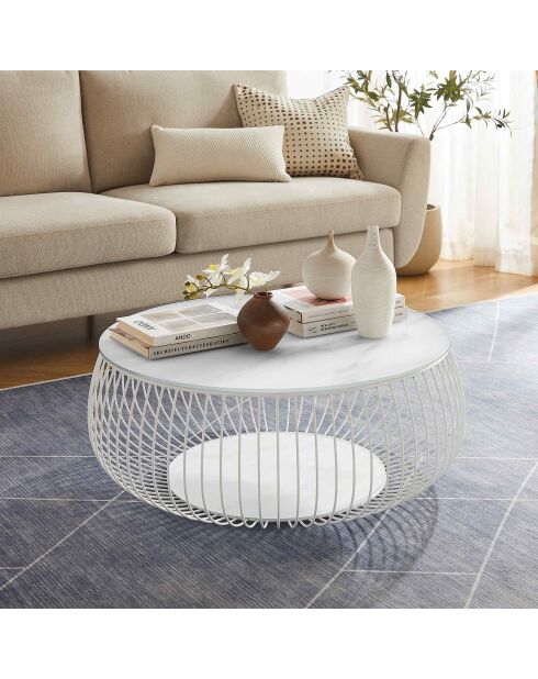 Fever - Mesita blanca - D.86 cm