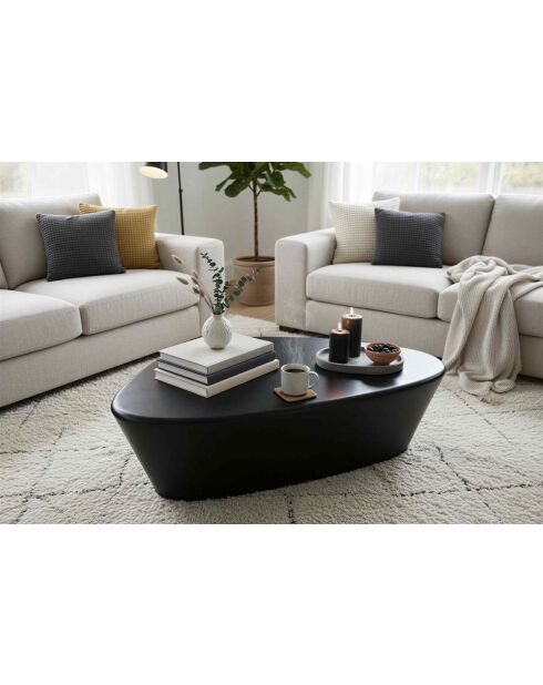 Mesita Sit, color negro liso, 107 x 78 x 30 cm