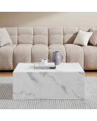 Fever - Mesita blanca - 90x60x35 cm