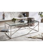 Fever - mesita plateada - 120x60x45 cm