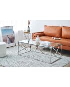 Fever - mesita plateada - 120x60x45 cm