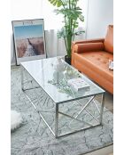 Fever - mesita plateada - 120x60x45 cm