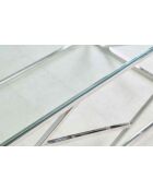 Fever - mesita plateada - 120x60x45 cm