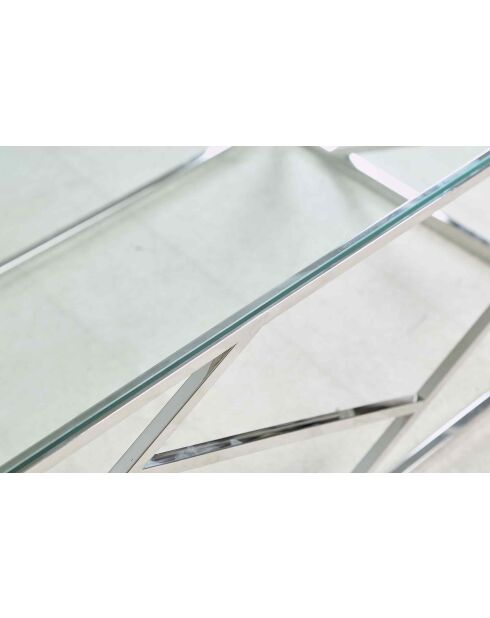 Fever - mesita plateada - 120x60x45 cm