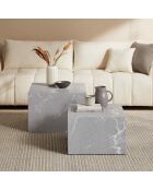 Fever - Set de 2 mesas de café grises