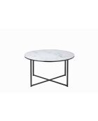 Mesita Fever blanca/negra - D.80 cm