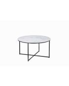 Mesita Fever blanca/negra - D.80 cm