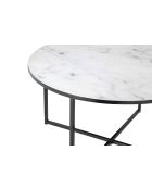 Mesita Fever blanca/negra - D.80 cm