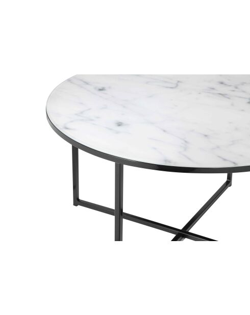 Fever - wit/zwarte salontafel - D.80 cm