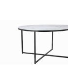 Mesita Fever blanca/negra - D.80 cm