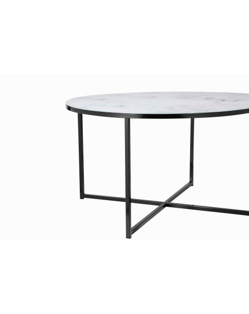 Fever - wit/zwarte salontafel - D.80 cm