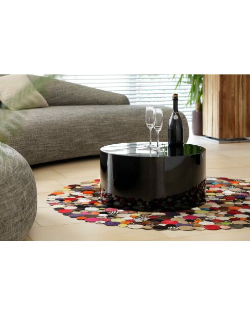 Fever - Ronde zwarte salontafel - D.60 cm