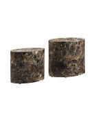 Fever - Set de 2 mesas de café marrones