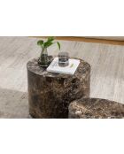 Fever - Set de 2 mesas de café marrones