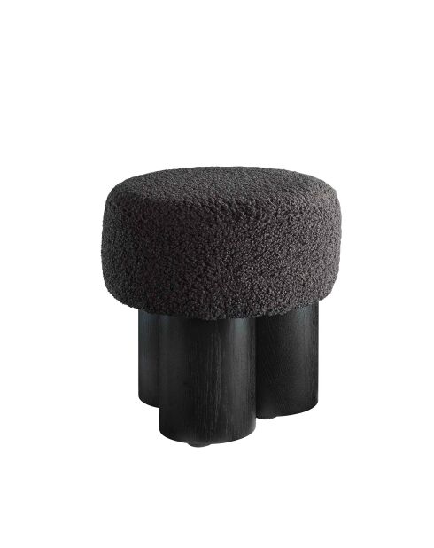 Fever - Pouf noir/gris - D.50 cm