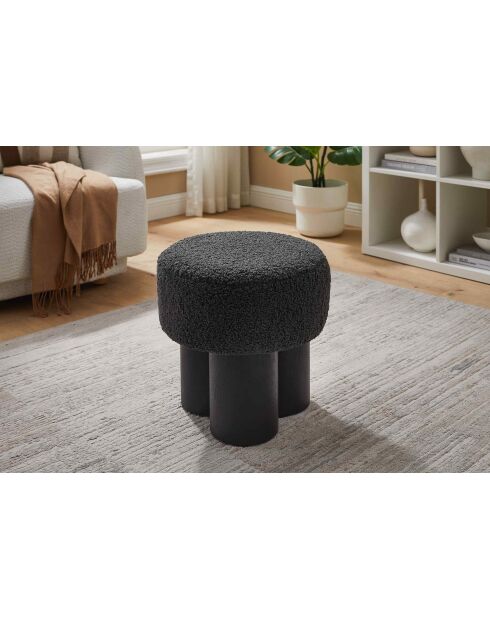 Fever - Pouf noir/gris - D.50 cm