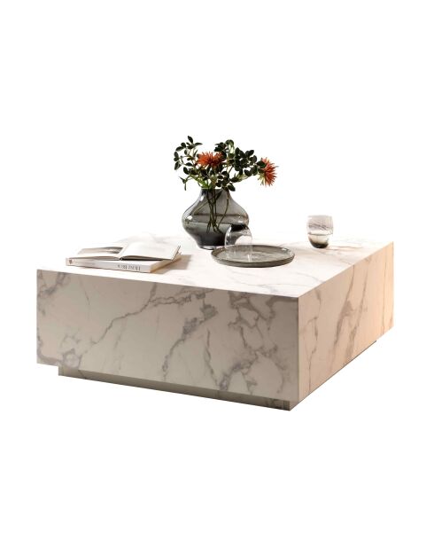 Fever - Mesita blanca - 90x90x35 cm