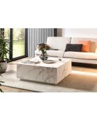 Fever - Mesita blanca - 90x90x35 cm