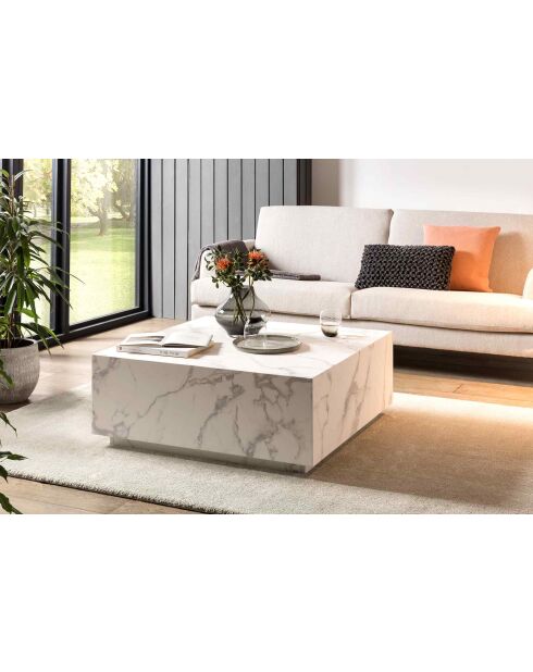 Fever - Mesita blanca - 90x90x35 cm