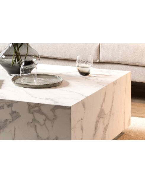 Fever - Mesita blanca - 90x90x35 cm