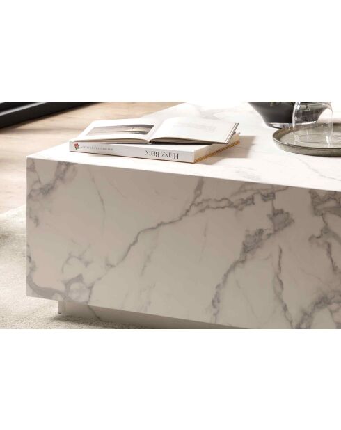 Fever - Mesita blanca - 90x90x35 cm