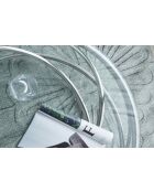 Fever - Mesita plateada - D.80 cm