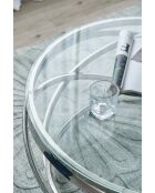 Fever - Mesita plateada - D.80 cm