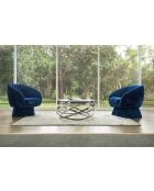 Fever - Mesita plateada - D.80 cm