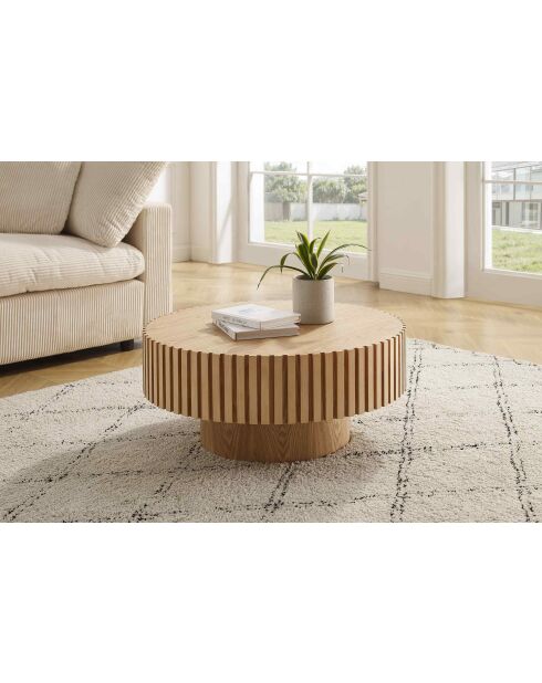 Fever - Mesita natural - D.80 cm