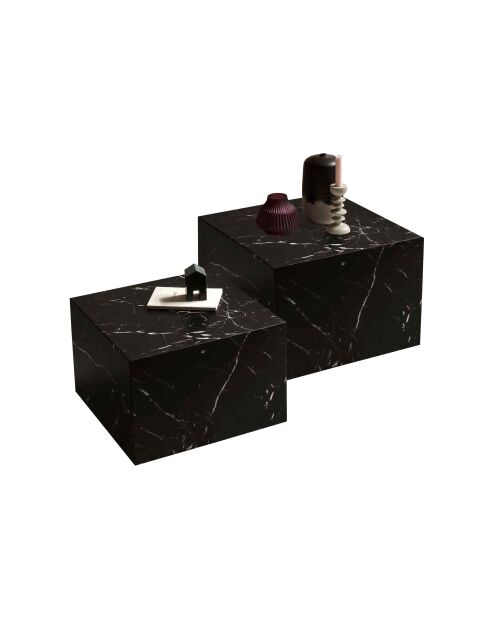 Fever - Set de 2 mesas de café negras