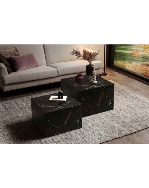 Fever - Set de 2 mesas de café negras