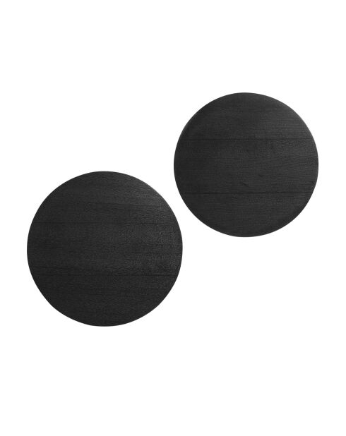 Fever - Set de 2 mesas de café negras - 48x48x38 cm/38x38x32 cm