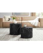 Fever - Set aus 2 schwarzen Couchtischen