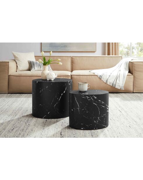 Fever - Set de 2 mesas de café negras