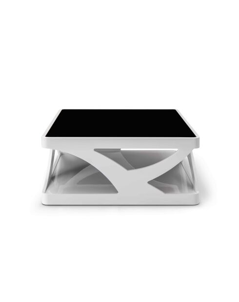 Fever - Mesita blanca/negra - 90x90x38 cm