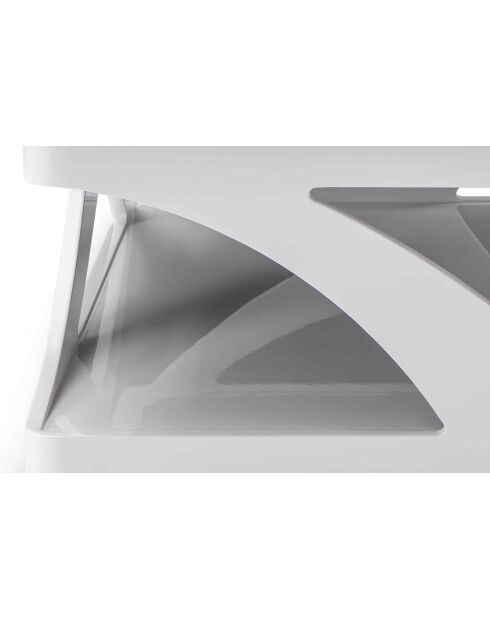 Fever - Mesita blanca/negra - 90x90x38 cm