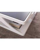 Fever - Tavolino da caffè bianco/nero - 90x90x38 cm