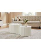 Fever - Set aus 2 weißen Couchtischen - 60x60x40 cm
