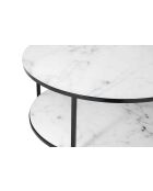 Fever - Salontafel met 2 planken wit/zwart - D.80 cm