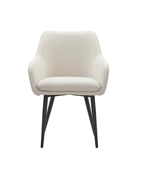 Fever - Chaise de salle à manger tissu structurel beige - 61x60x85 cm