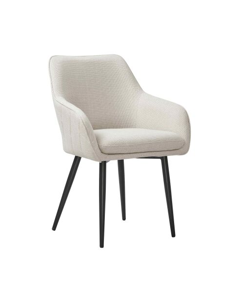 Fever - Chaise de salle à manger tissu structurel beige - 61x60x85 cm