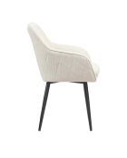 Fever - Esszimmerstuhl aus beigefarbenem Strukturstoff - 61x60x85 cm