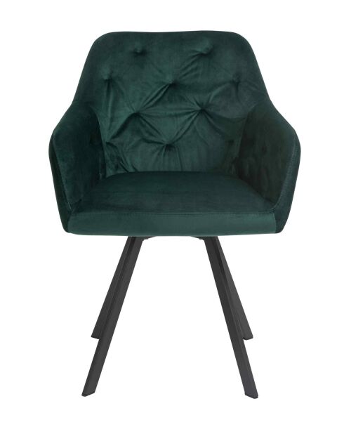 Fever - Poltrona con funzione girevole a 360° verde pino/nero - 61x62x85 cm